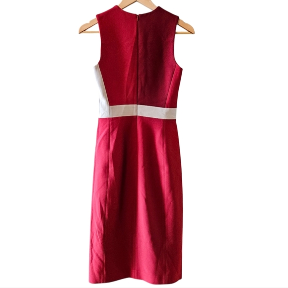 Judith & Charles Sleeveless Midi Women's Colorblock Two Tone Red Dress Size 0. - Picture 13 of 16